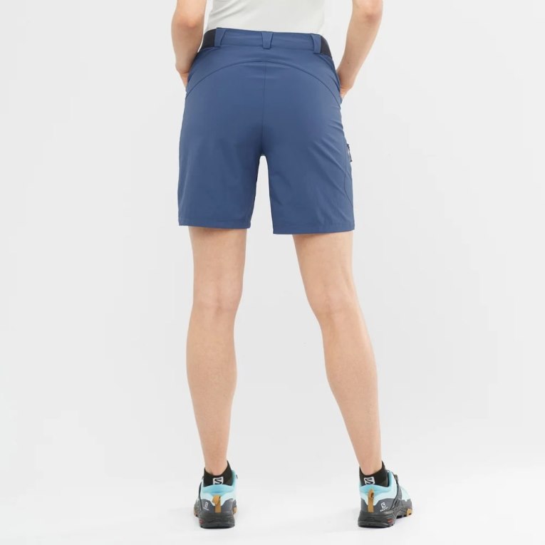 Navy Salomon Wayfarer Women's Running Shorts | PH 30195I